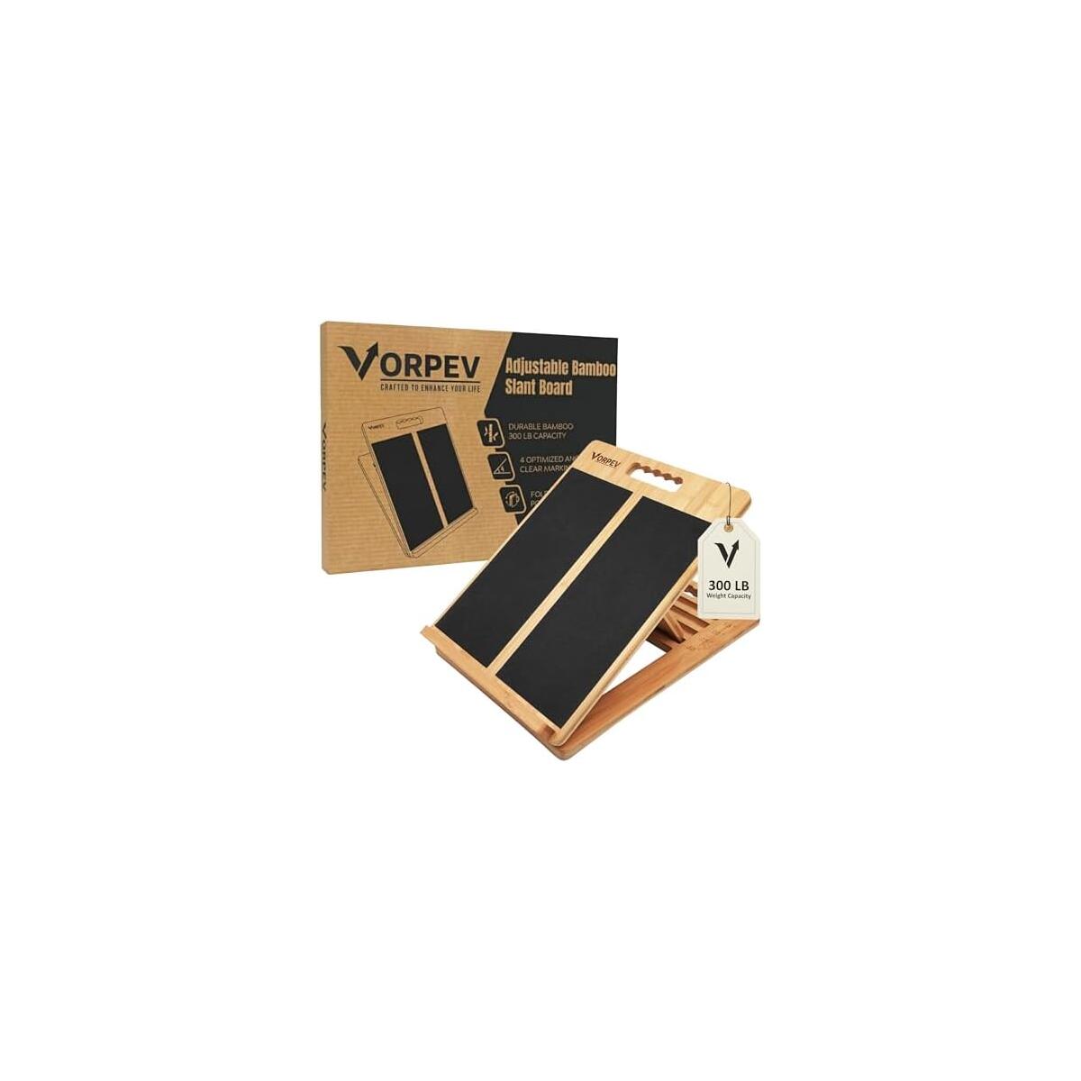 Slant Boards for Exercise - Adjustable Bamboo Calf Stretcher & Squat Wedge, Foldable & Portable Incline Board with Angle Markings, for Physical Therapy Leg Exercisers & Home Gym