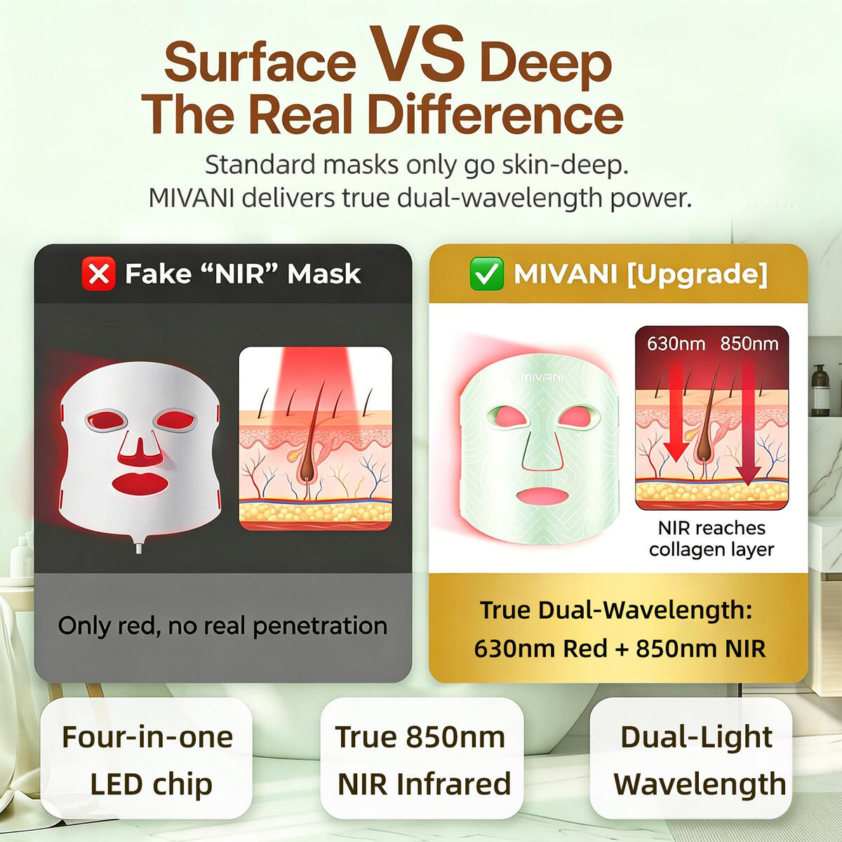 Mivani Red Light Therapy For Face 8 Modes Led Fac Rebates - RebateKey
