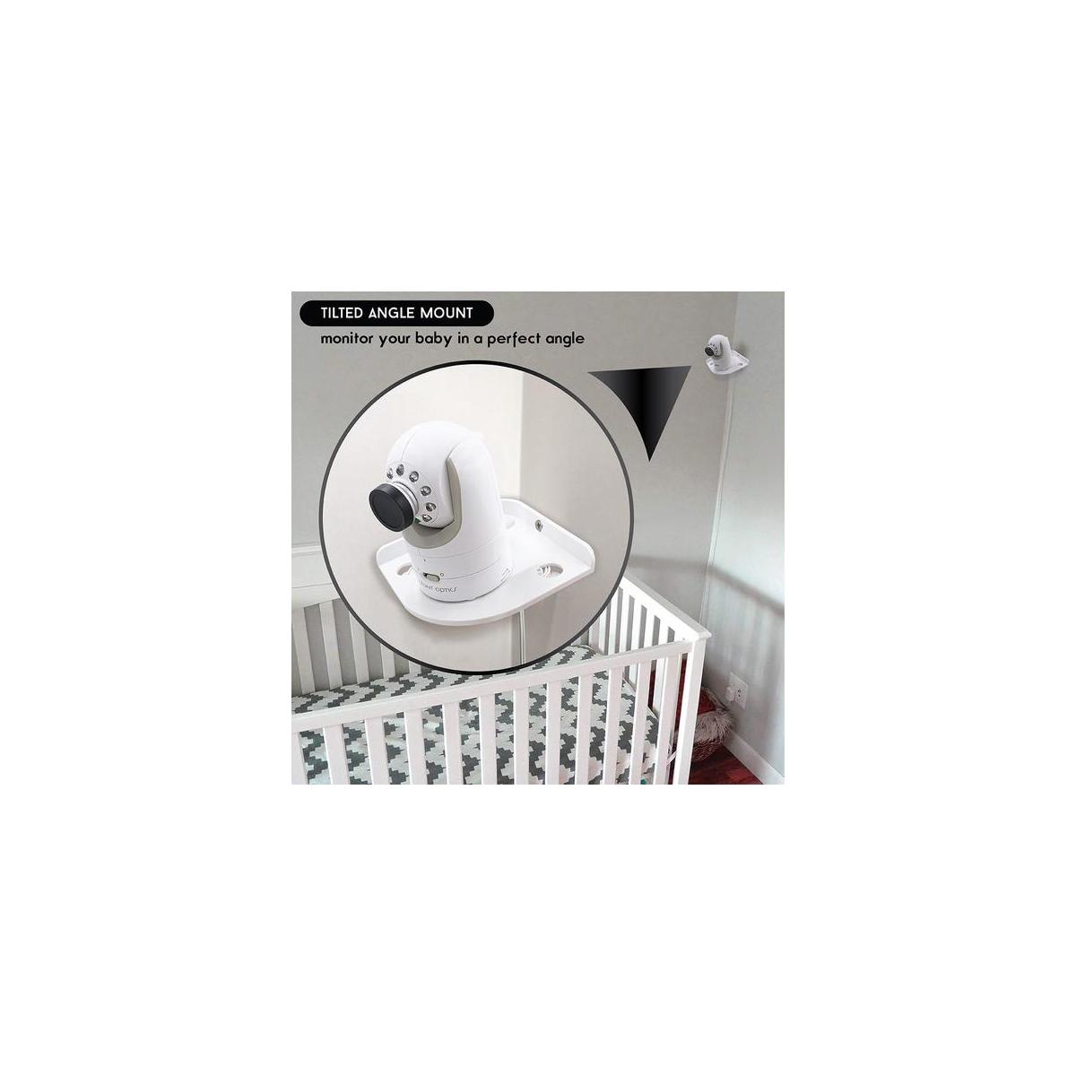 Baby Camera Monitor Shelf (White) Infant Wall Mount For Infant Optics