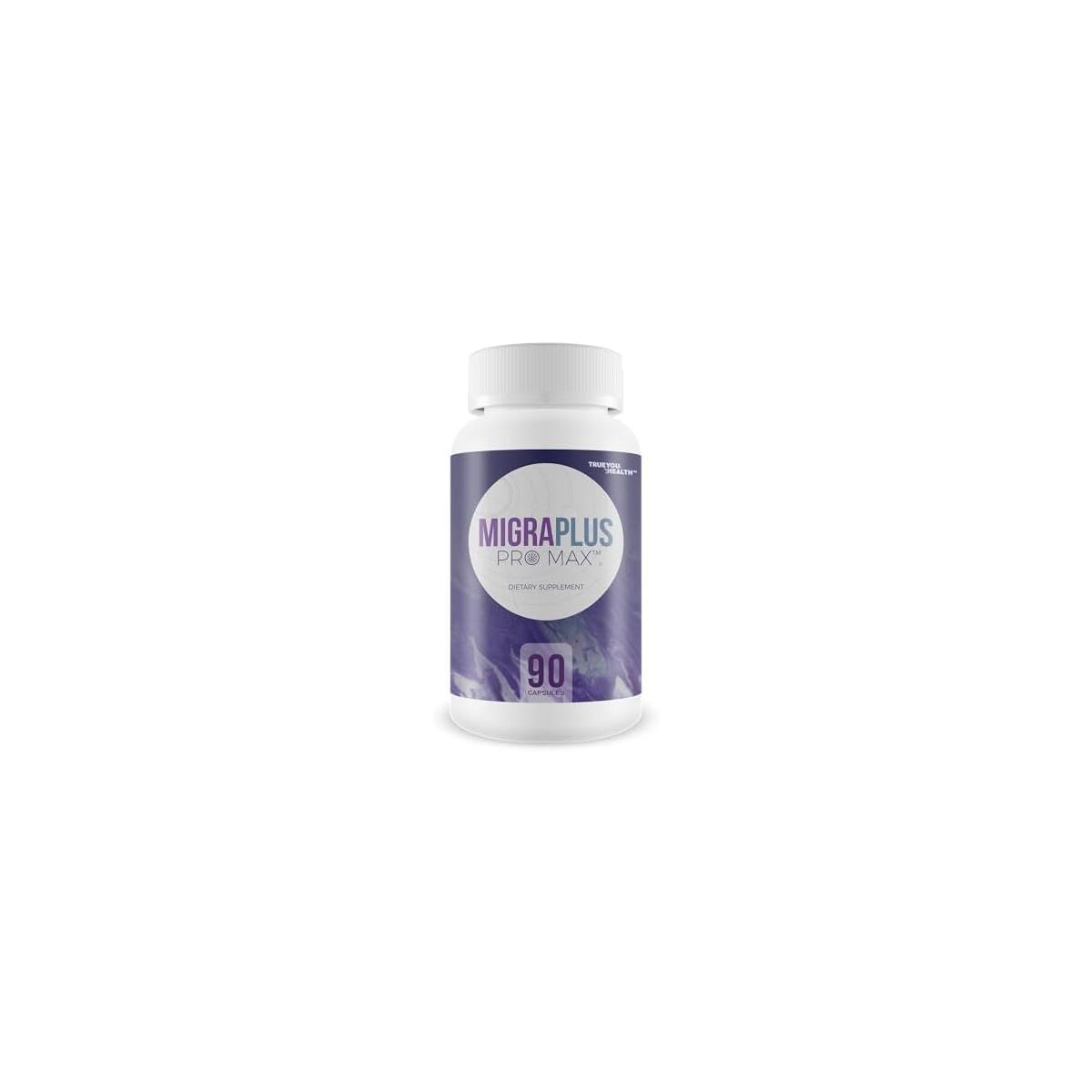 Migraplus Pro Max - Improved Formula - Our Best Migraine Supplement for Natural Relief & Prevention - Herbal Inflammatory Health Formula - Pre, During, & Post Migraine Support Supplement - Immune Aid
