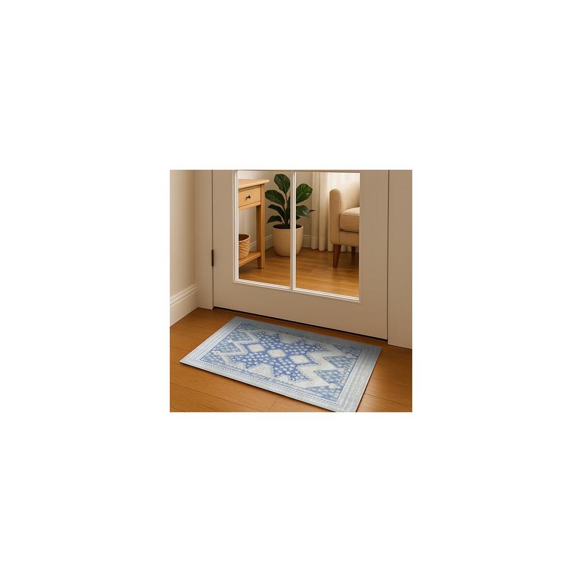 Beige Blue Boho Oushak Rug 2x3 Rebates - RebateKey