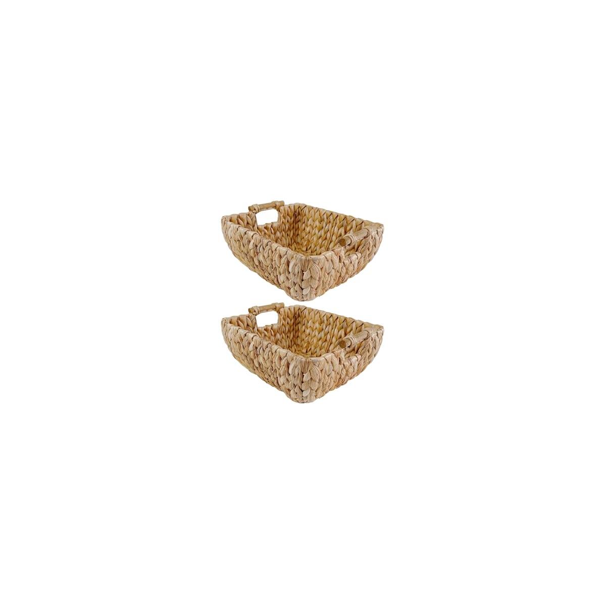 Small Rectangular Handwoven Wicker Basket Cashback - RebateKey