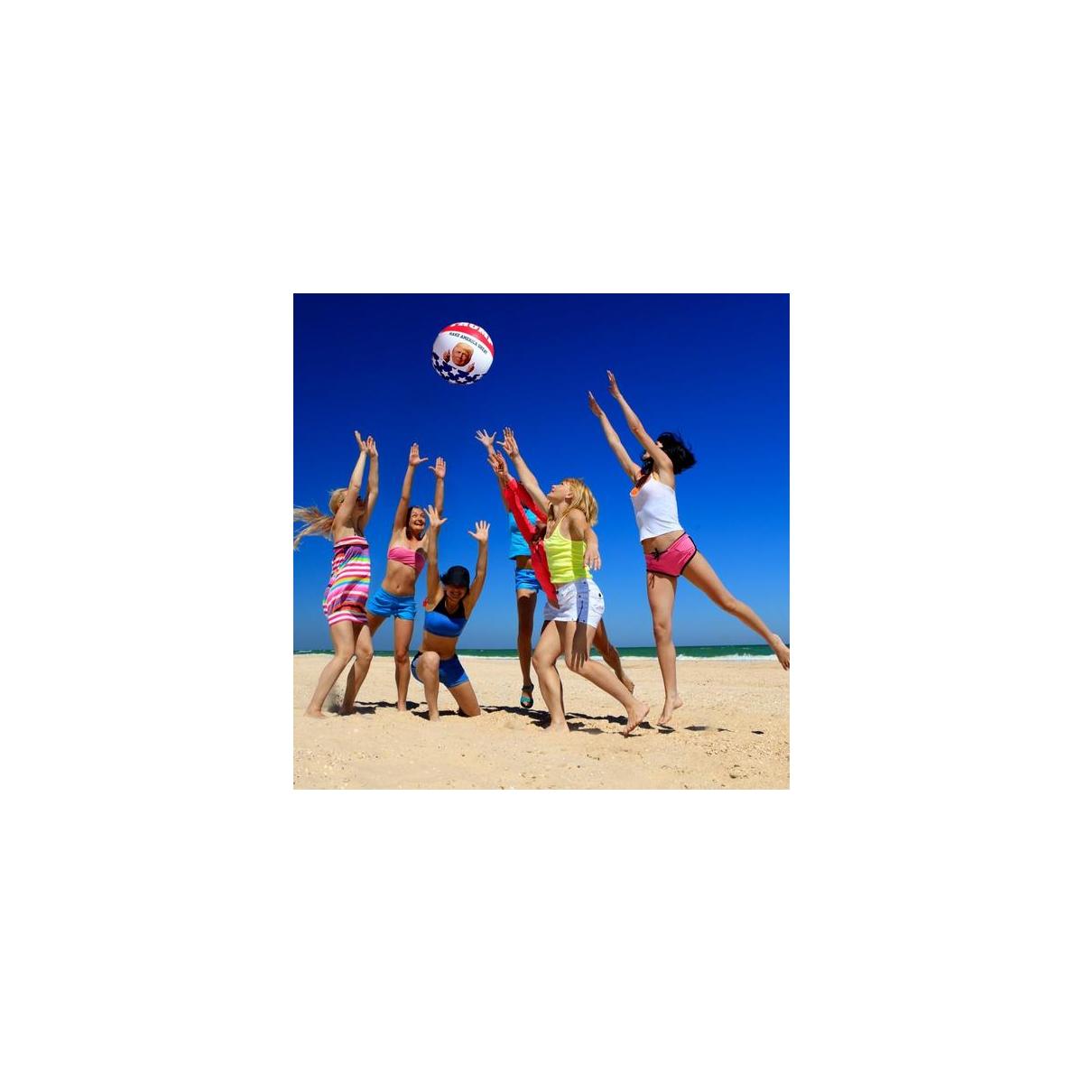 Inflatable Beach Ball Pool Toy 4 Pack 12 President Donald Trump American Cashback Rebates - RebateKey
