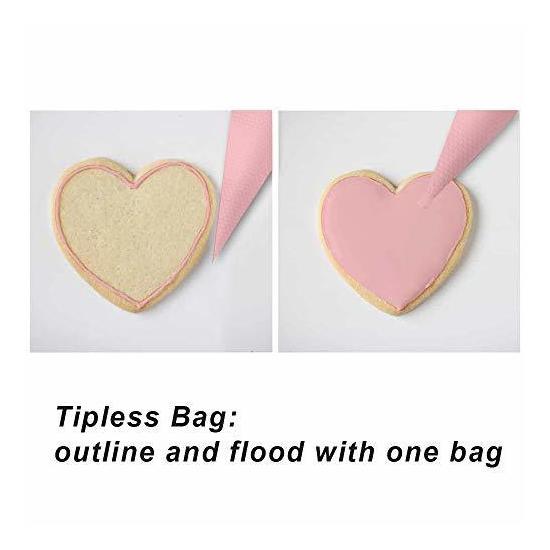 Weetiee Tipless Piping Bags 100pcs 12Inch Disposable Piping Pastry Bag For Royal Icing