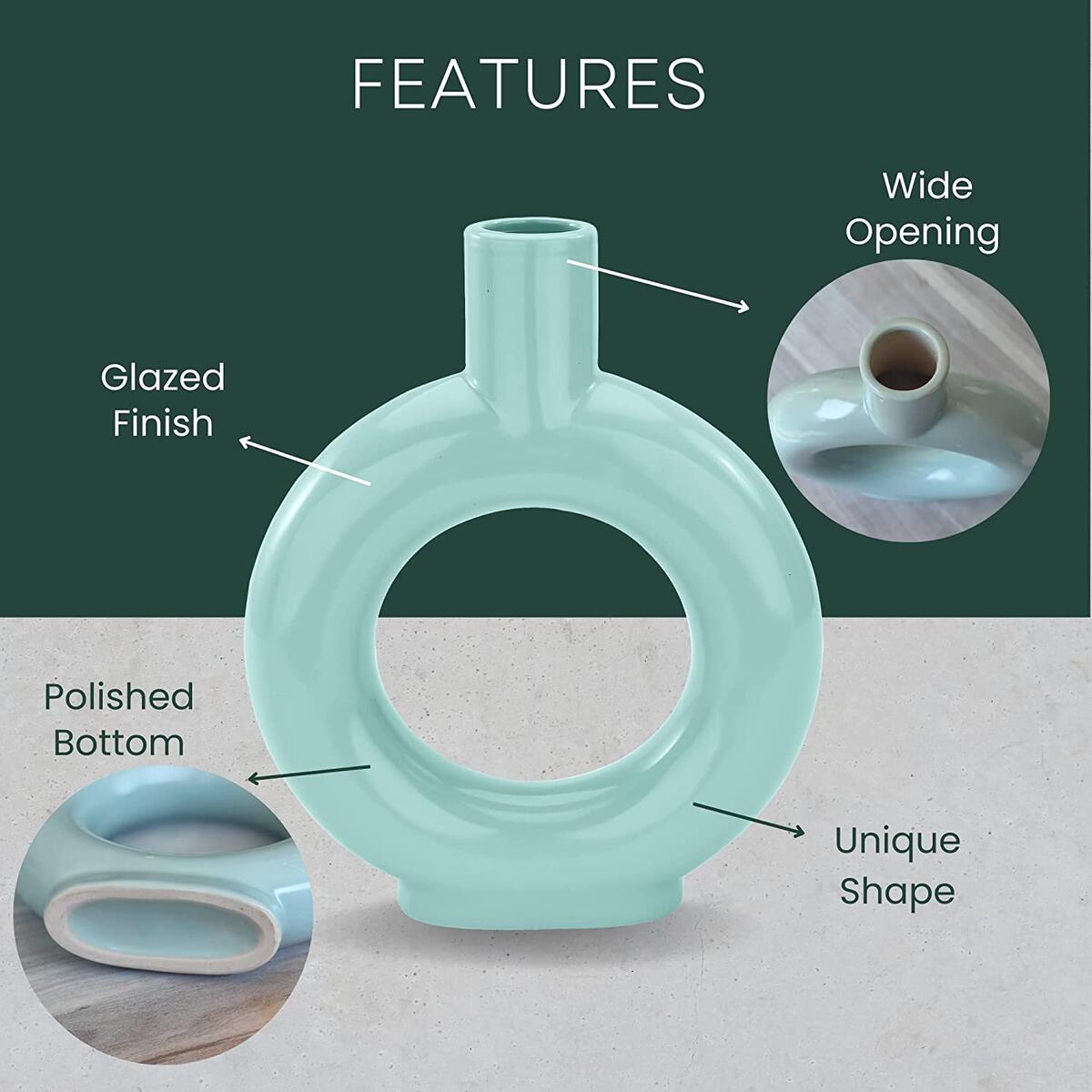 Teal Donut Vase Modern Cashback Rebates - RebateKey