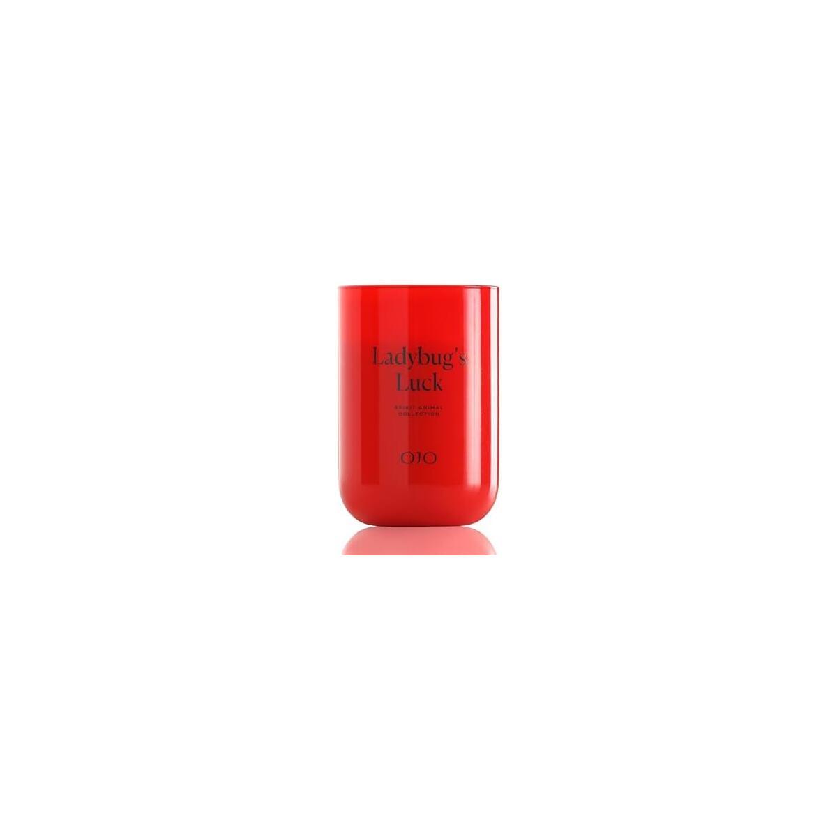 OJO Lady Bug&rsquo;s Luck Scented 3 Wick 23 oz Jar Candle with Bamboo, Pimento Hay, Labdanum,Myrrh Leather | Over 96-Hour Long-Lasting Burn | Premium Blend Wax, Home Fragrance and Gift for Special Days