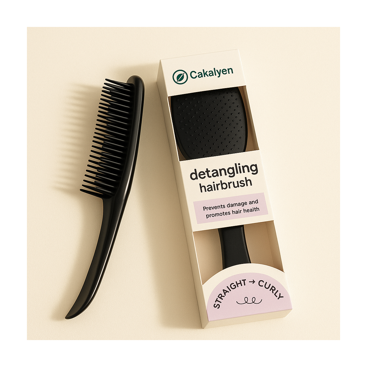 Gentle Detangling Hairbrush &mdash; Smooth, Pain-Free Knot Removal-ZZ-11-36