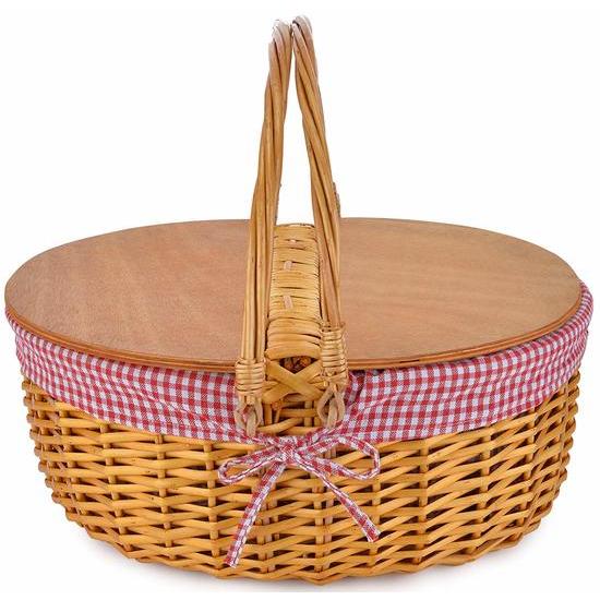Wicker Picnic Basket With Double Folding Handles Little Red Riding Hood