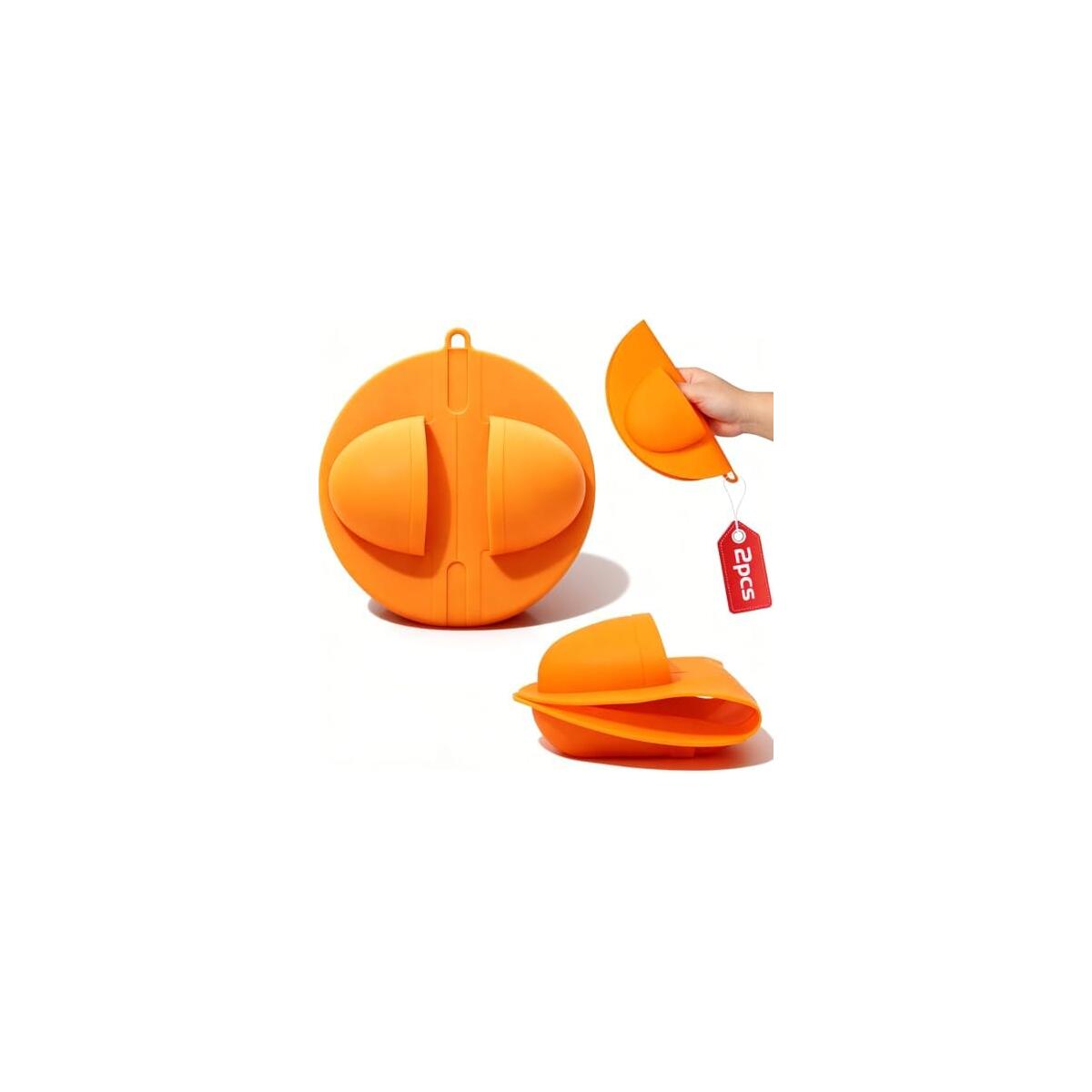 2Pcs BBQ Grill Mitts, Heat Resistant up to 480&deg;F, BBQ Grill Mitts for Outdoor Cooking, Smoking, Barbecue, and Food Handling, Durable Silicone for Grill Oven, Flexible Silicone Oven Mit