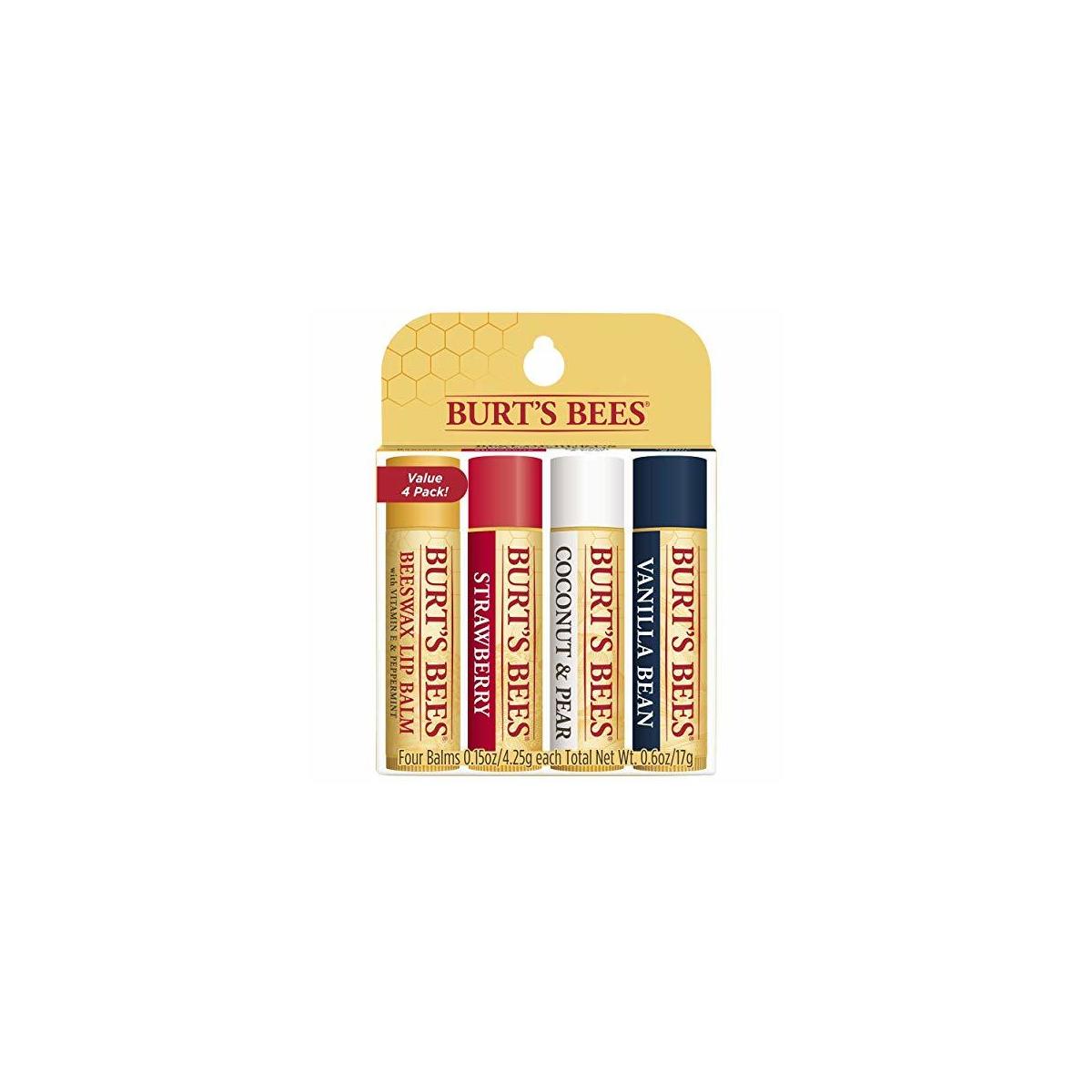 Burts Bees 100 Natural Moisturizing Lip Balm Multipack Original Beeswax