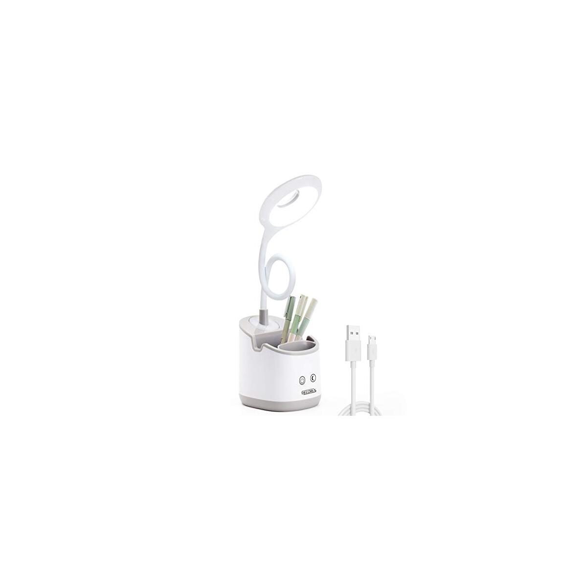 Eye-Caring LED Desk Lamp,Rechargeable Table Lamp Dimmable Pen Holder Night Light