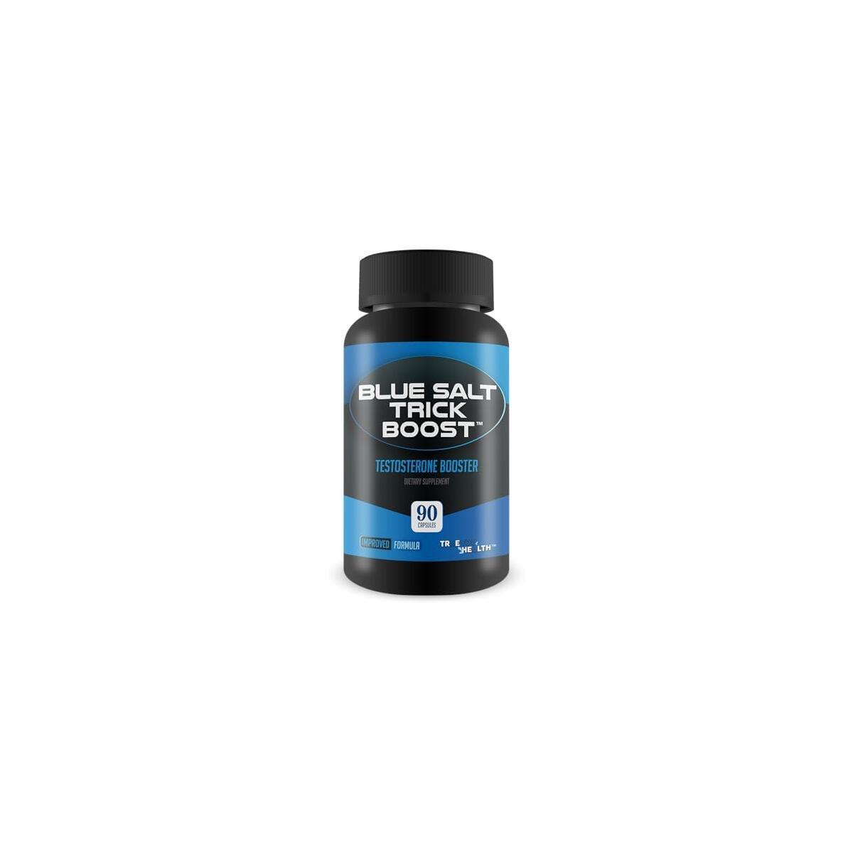 Blue Salt Trick Testosterone Booster - Our Best Test Booster for Peak Performance - Men's Testosterone Supplements - Fadogia Agrestis and Tongkat Ali Supplement - Boron Pills