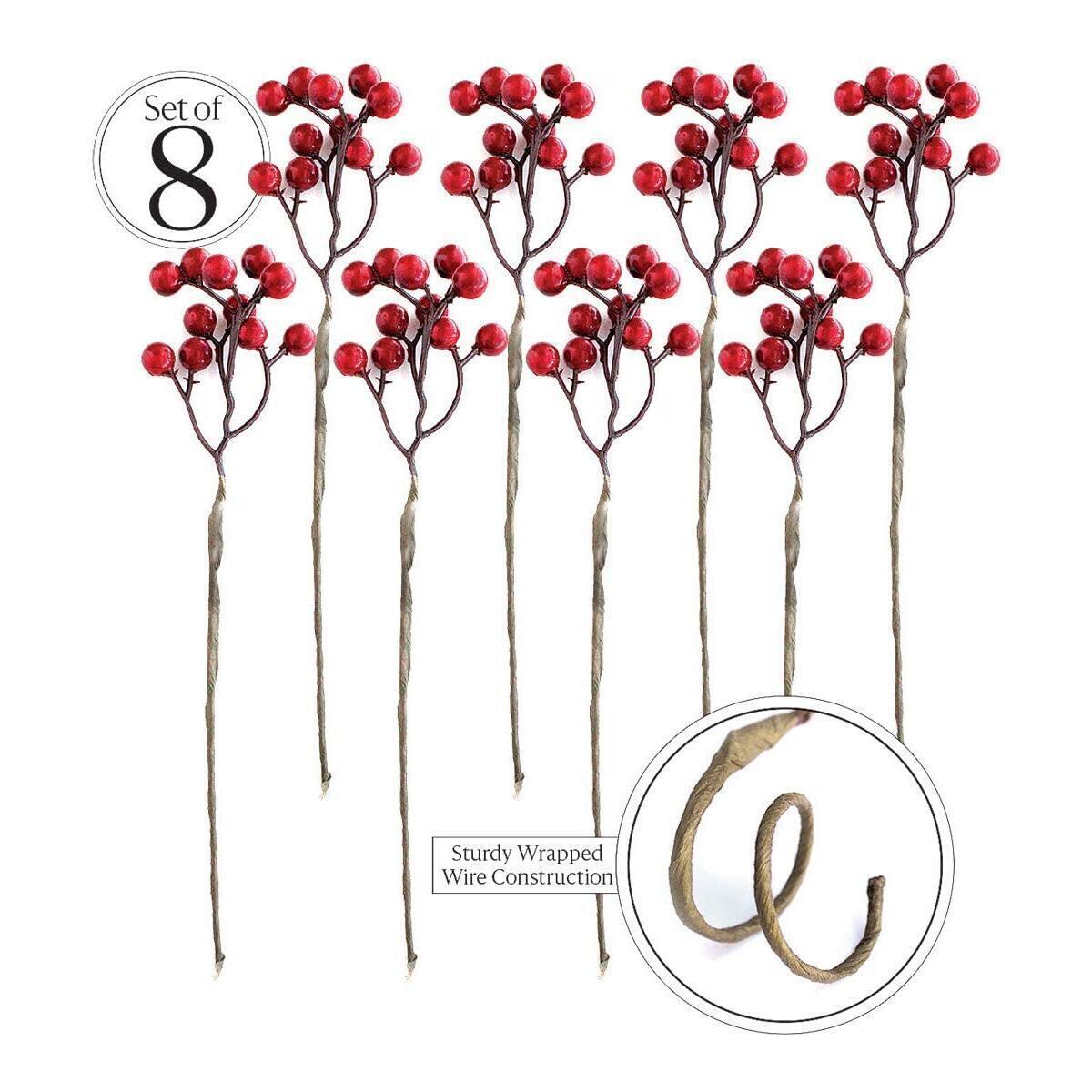 Artificial Berries Red Pip Berry Stems Spray For Cashback - RebateKey