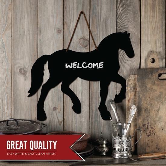 Horse Chalkboard Blackboard Wall Sign Rustic Farmyard Animal Kitchen