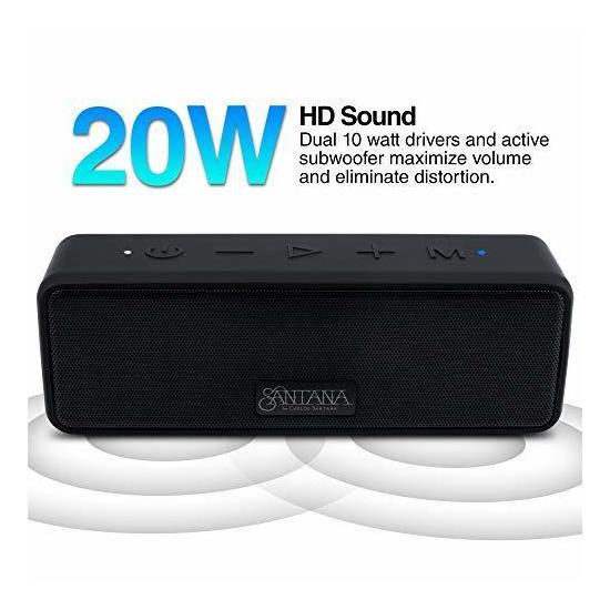 Carlos Santana Samba Bluetooth Speaker 20 Watt Stereo Waterproof