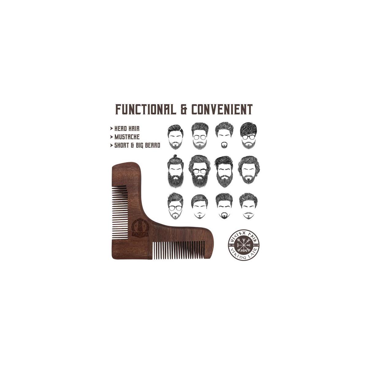Viking Lair Wooden Beard Comb Mustache Grooming Styling Comb With Anti Slip Rebate - RebateKey