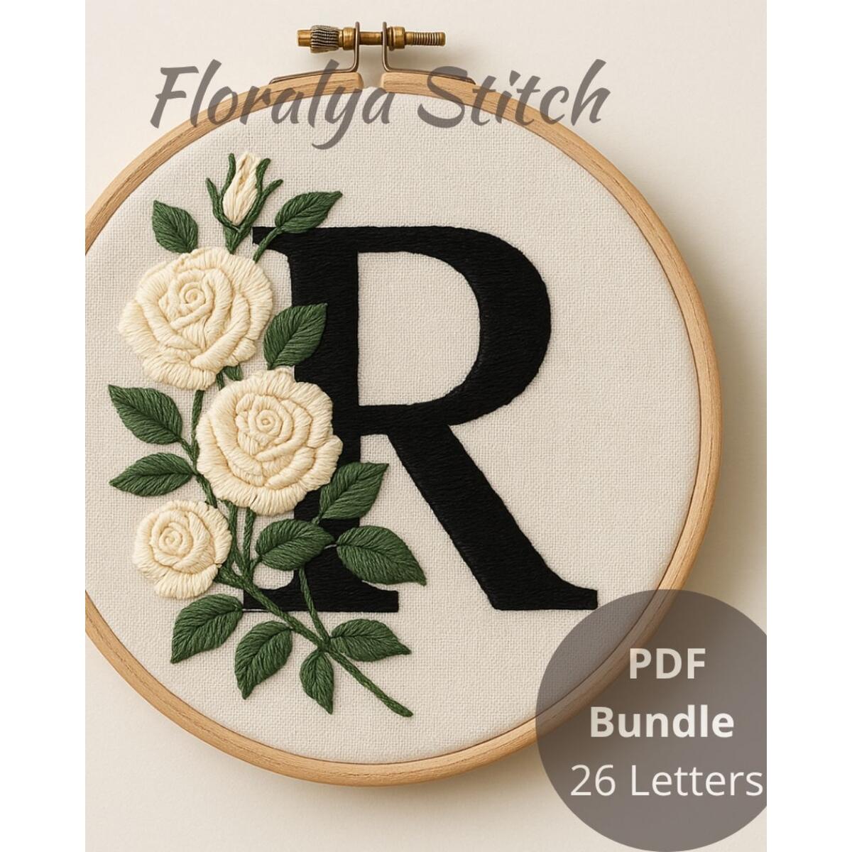 Floral Alphabet Embroidery Cash Back - RebateKey