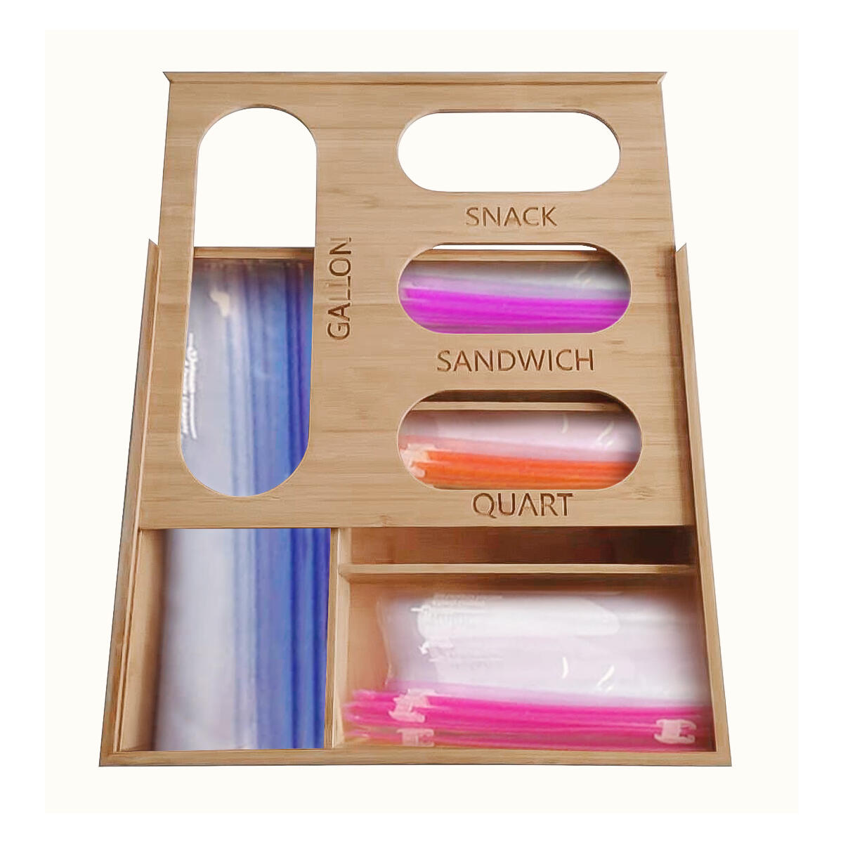 drawer organizer for sandwich bags
