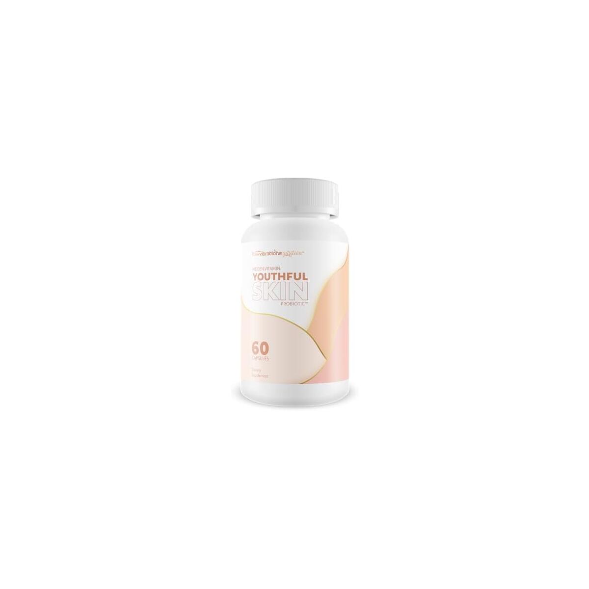 Hidden Vitamin Youthful Skin Probiotic - Our Best Anti Aging Skin Probiotics For Women & Men - Vitamin D Nad Dermal Plus Anti Aging Supplement - Anti-Aging Reactivate Capsules - Nad Dermal Supplement