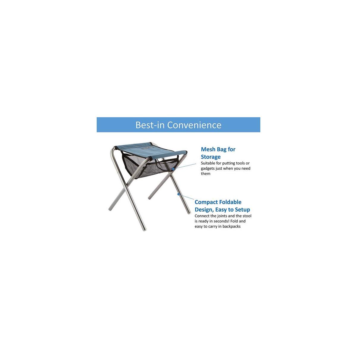 Portable Folding Camping Stool Ultralight Compact Camp Footrest Stool Large Cashback - RebateKey