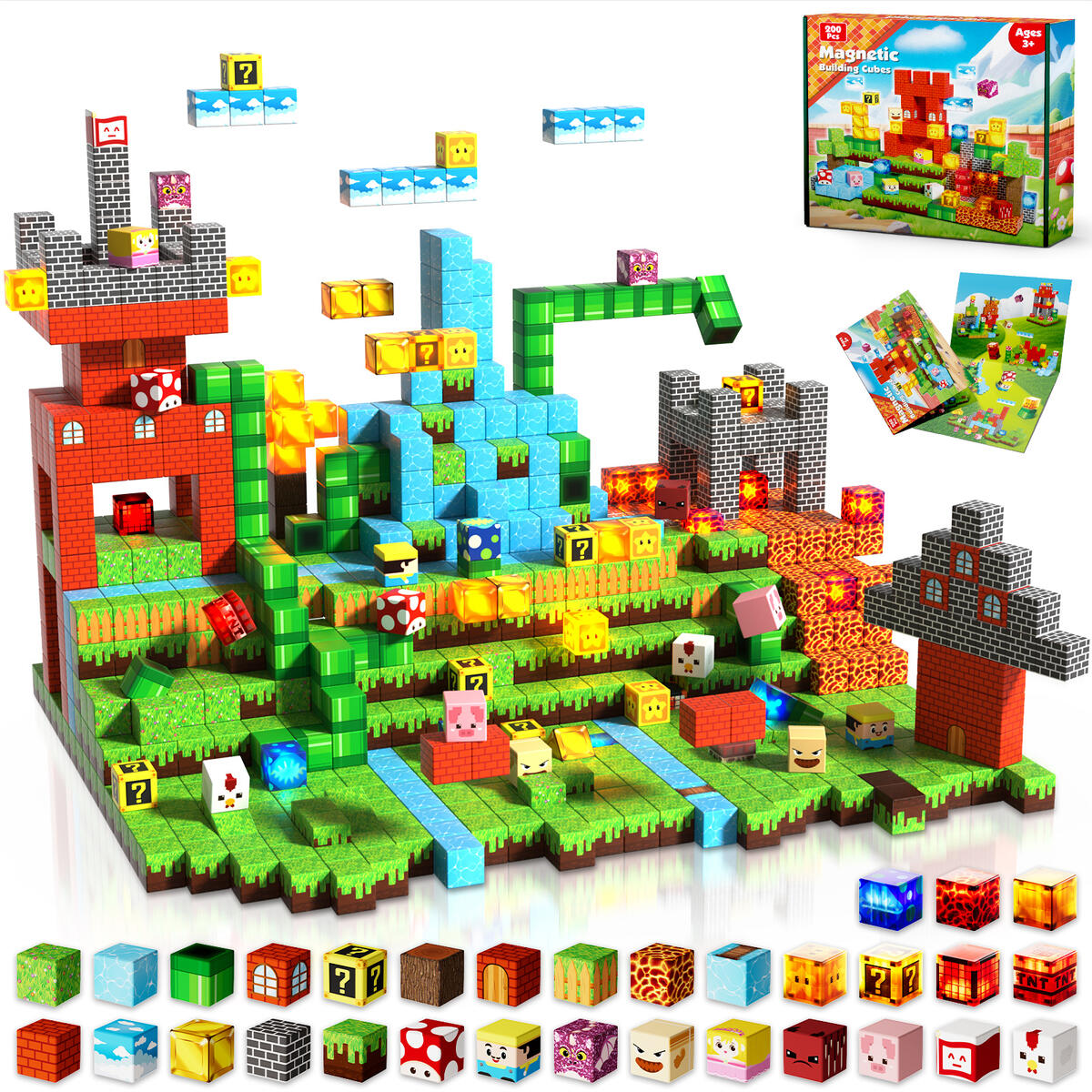 200pcs Magnetic Blocks With Light Blocks Cashback - RebateKey