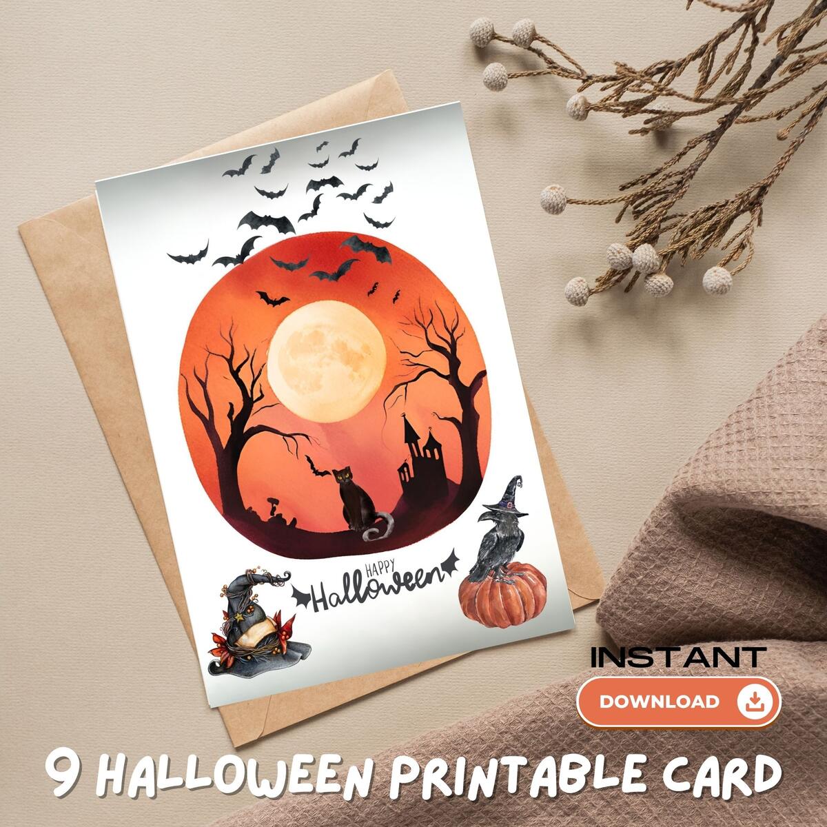 Watercolor Effect Happy Halloween Card Collection Cashback Rebates - RebateKey