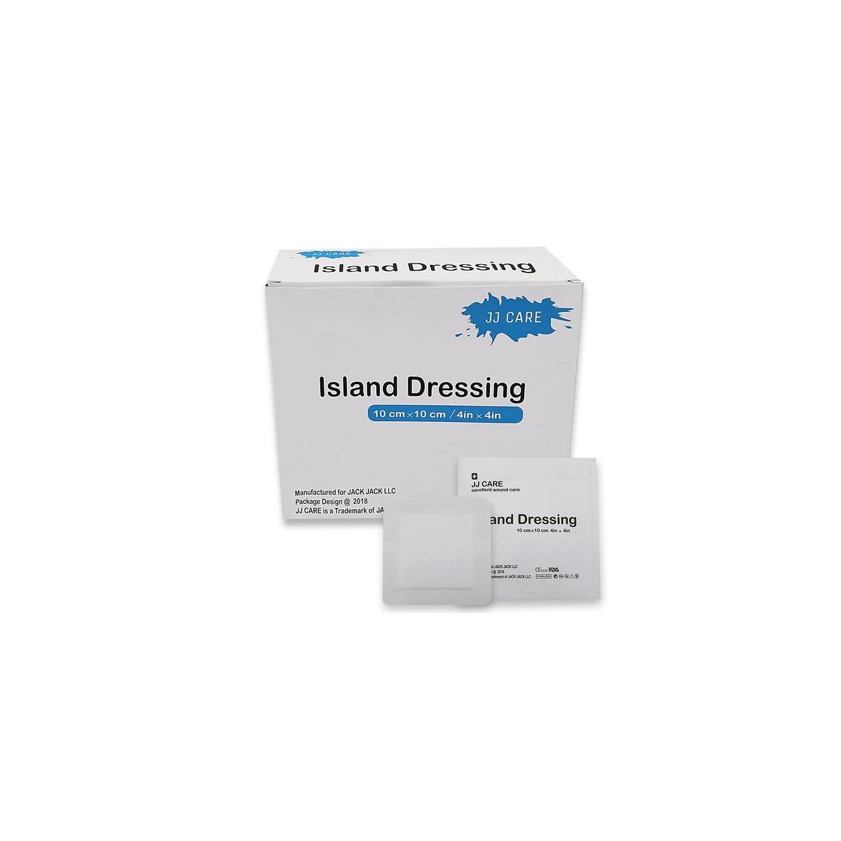 [Pack Of 25] 4x4 Inches Adhesive Island Dressing Sterile Bordered