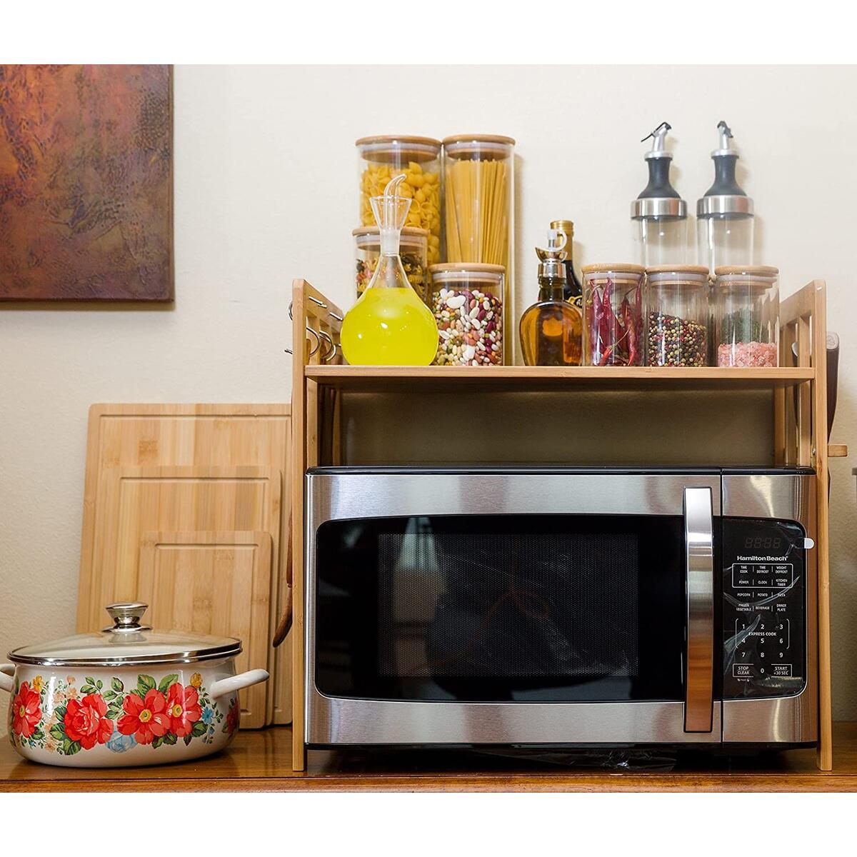 Bamboo Microwave Rack Cash Back - RebateKey