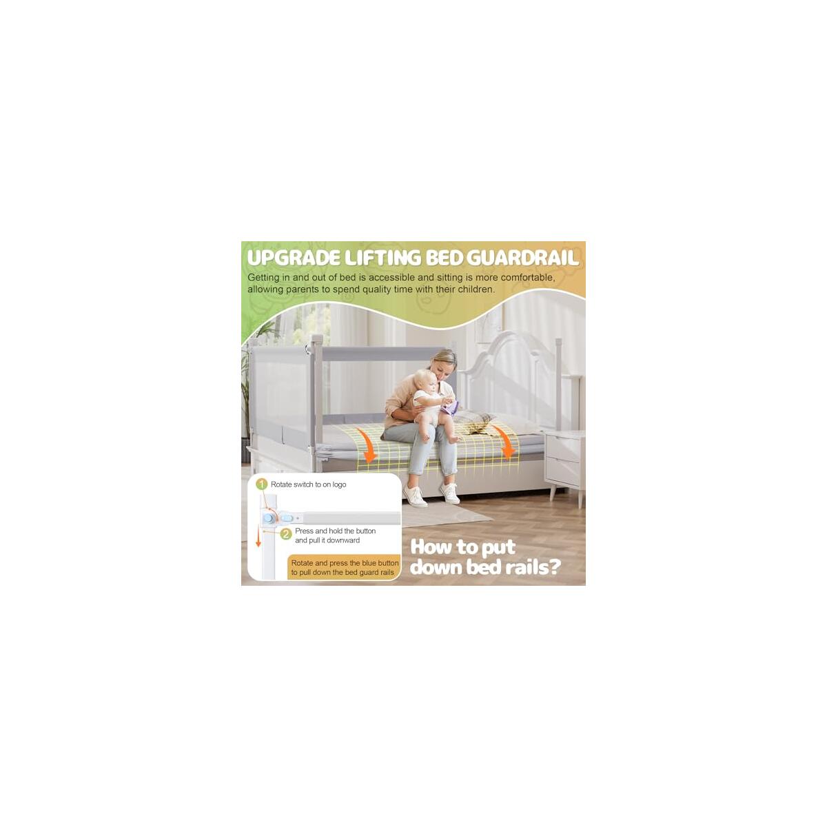 Omzer King Bed Rail For Toddlers Cashback Rebates - RebateKey