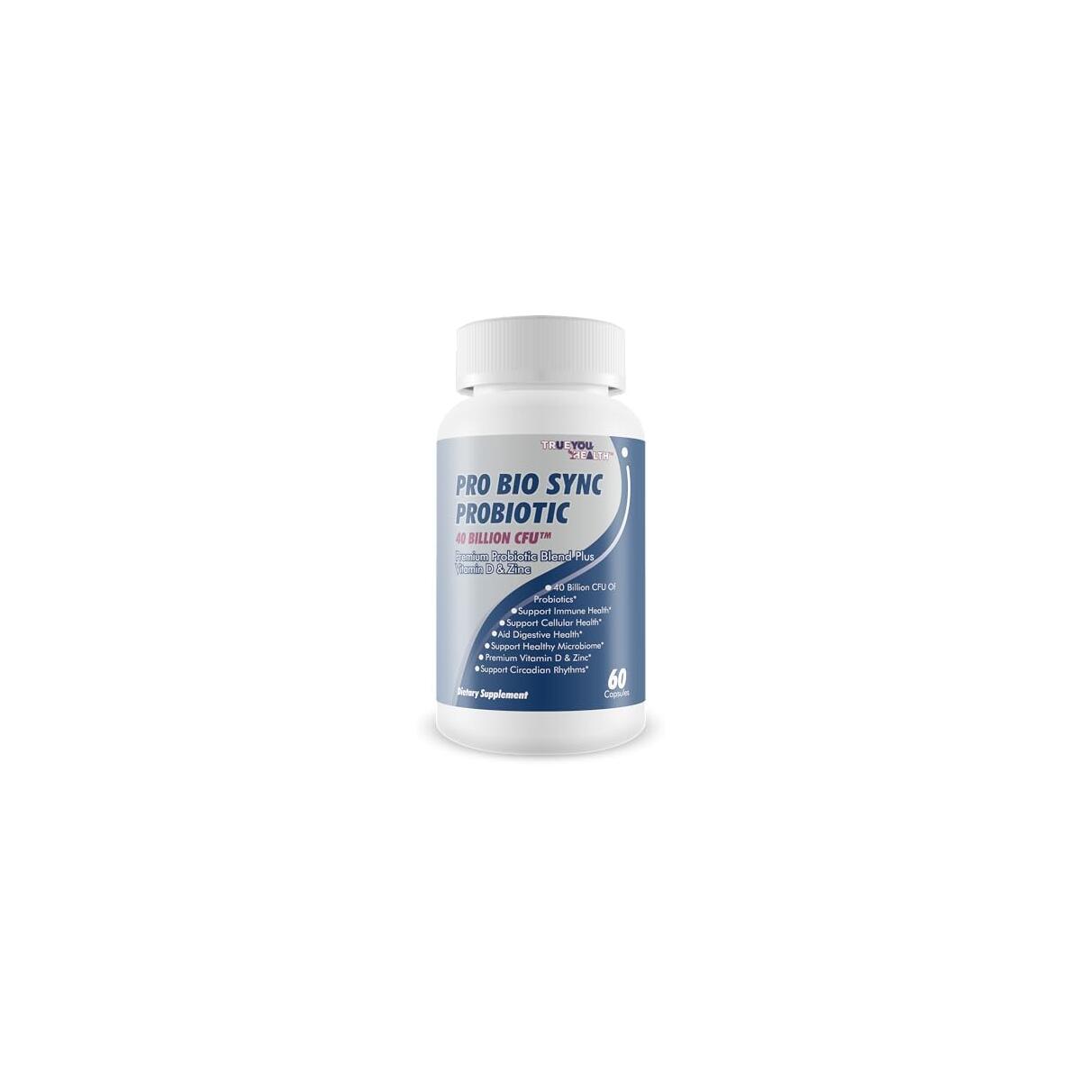 Pro Bio Sync Probiotic 40 Billion CFU - Intestinal Cleansing Premium Probiotic Supplement with Immune Support - Help Improve Gut Microbiome - Natural Defensa Probiotic 40 Billion With Prebiotic