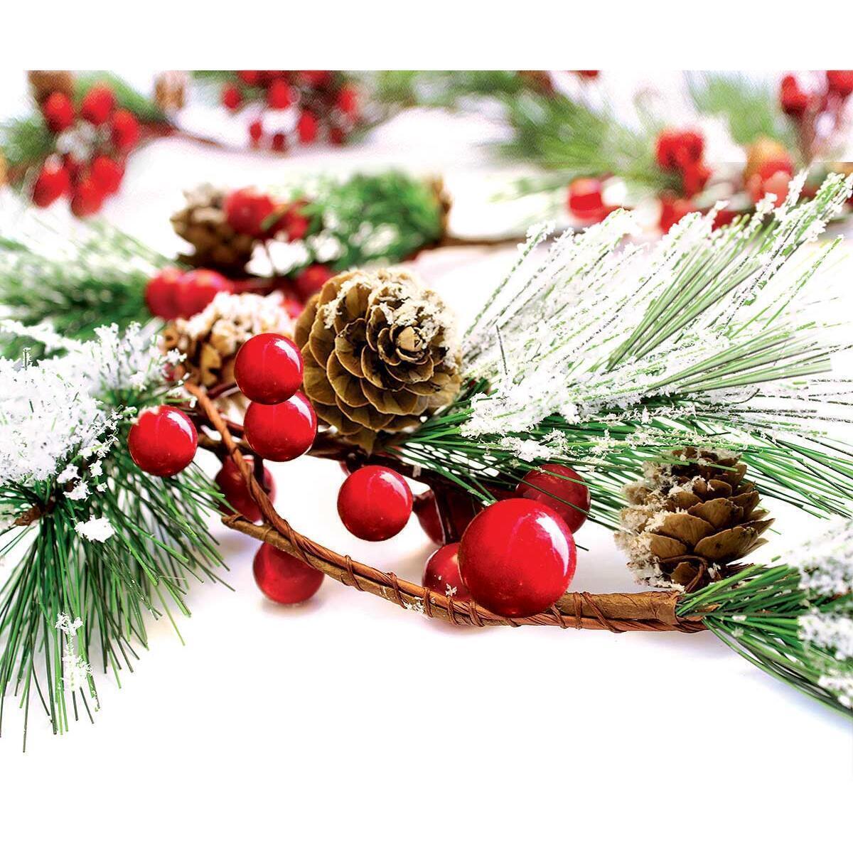 Xmas Garland Christmas Red Berry Garland Winter Holiday Mantle Decorations