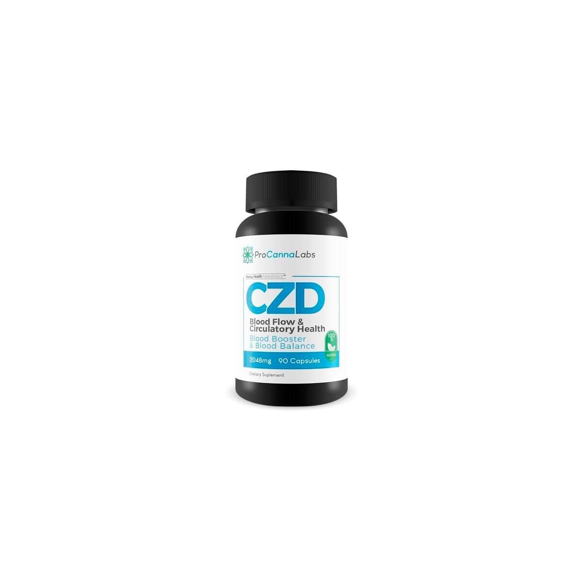 CDZ Supplement Vitamin C D and Zinc Plus Herbs - Our Best Vitamin C D Zinc Blood Booster for Blood Balance & Blood Flow - C Z D Blood Flow & Circulatory Health - Pro Canna Labs Gummies Capsules