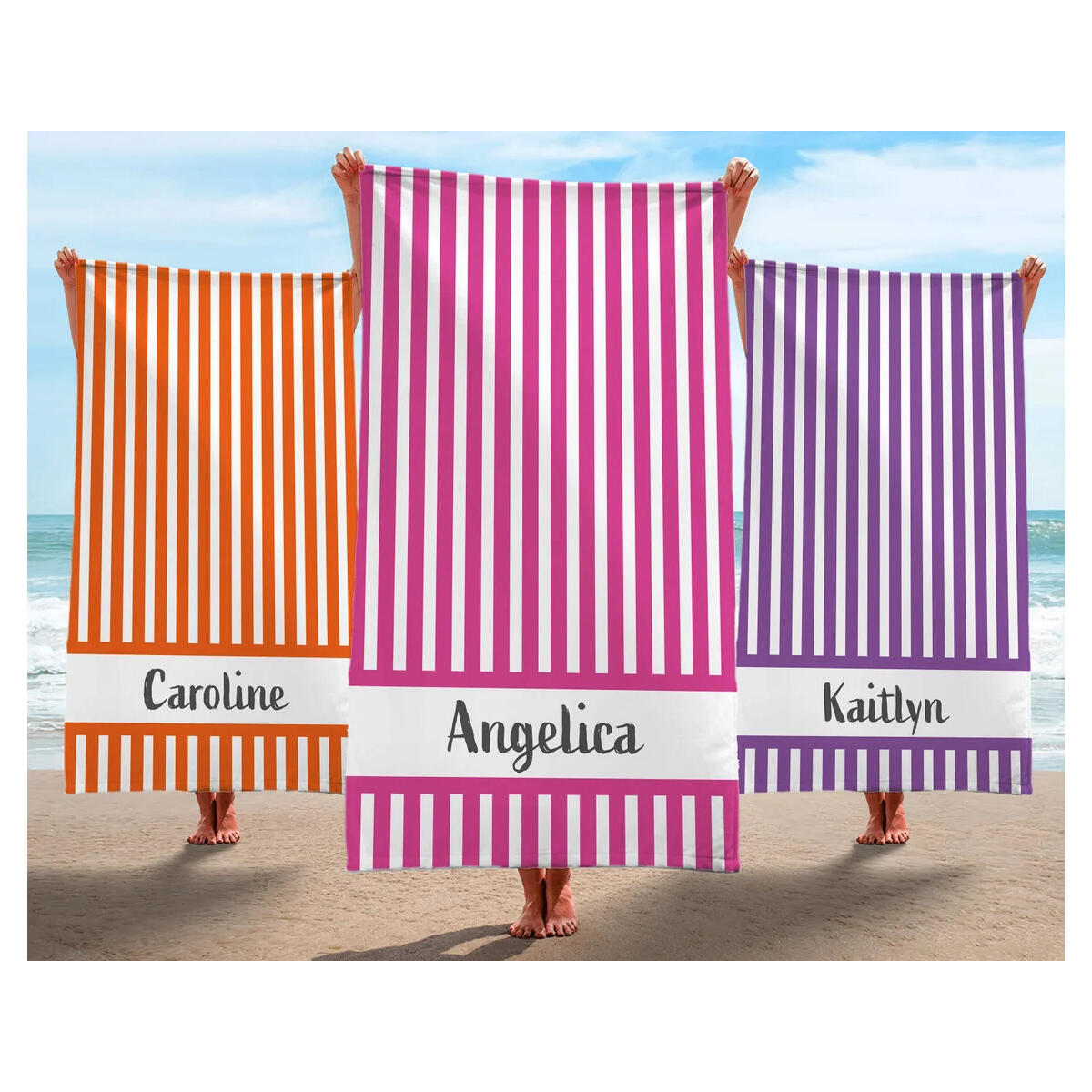 Striped Custom Beach Towel Cashback Rebates - RebateKey