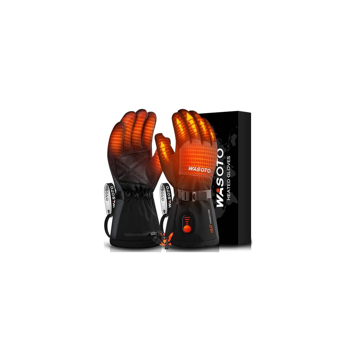 Heated Gloves for Men Women 7.4V Battery 22.2WH Rechargeable Heated Ski Gloves Touchscreen Waterproof Electric Heated Fishing Gloves for Winter Outdoor Work Skiing Hiking Camping Raynaud Riding(The final price after the code is $79.04)