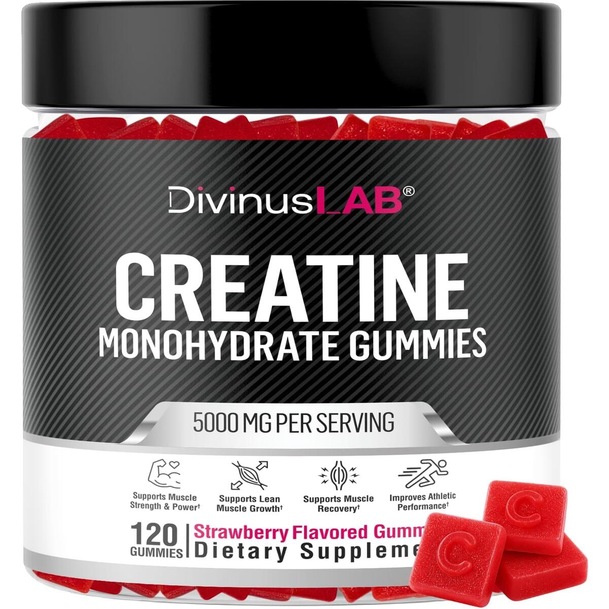 DivinusLab Creatine Monohydrate Gummies 5g (5000mg)