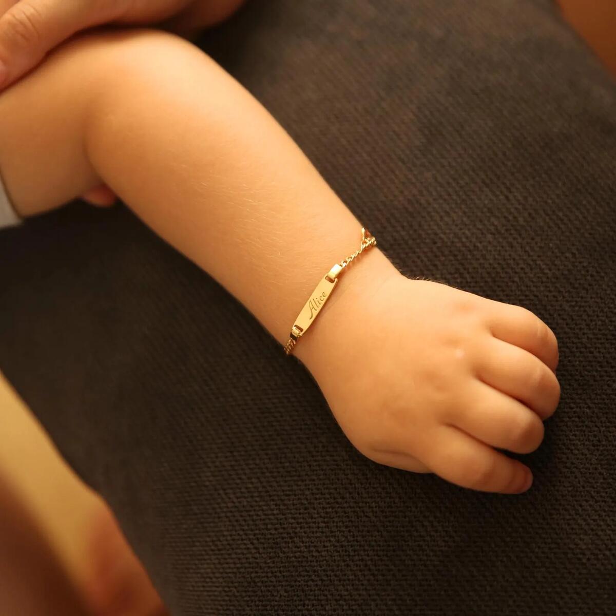 Personalized 14k Gold Baby Id Bracelet Cashback Rebates - RebateKey
