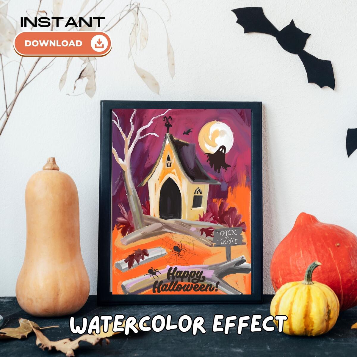 Watercolor Effect Happy Halloween Card Collection Cashback Rebates - RebateKey
