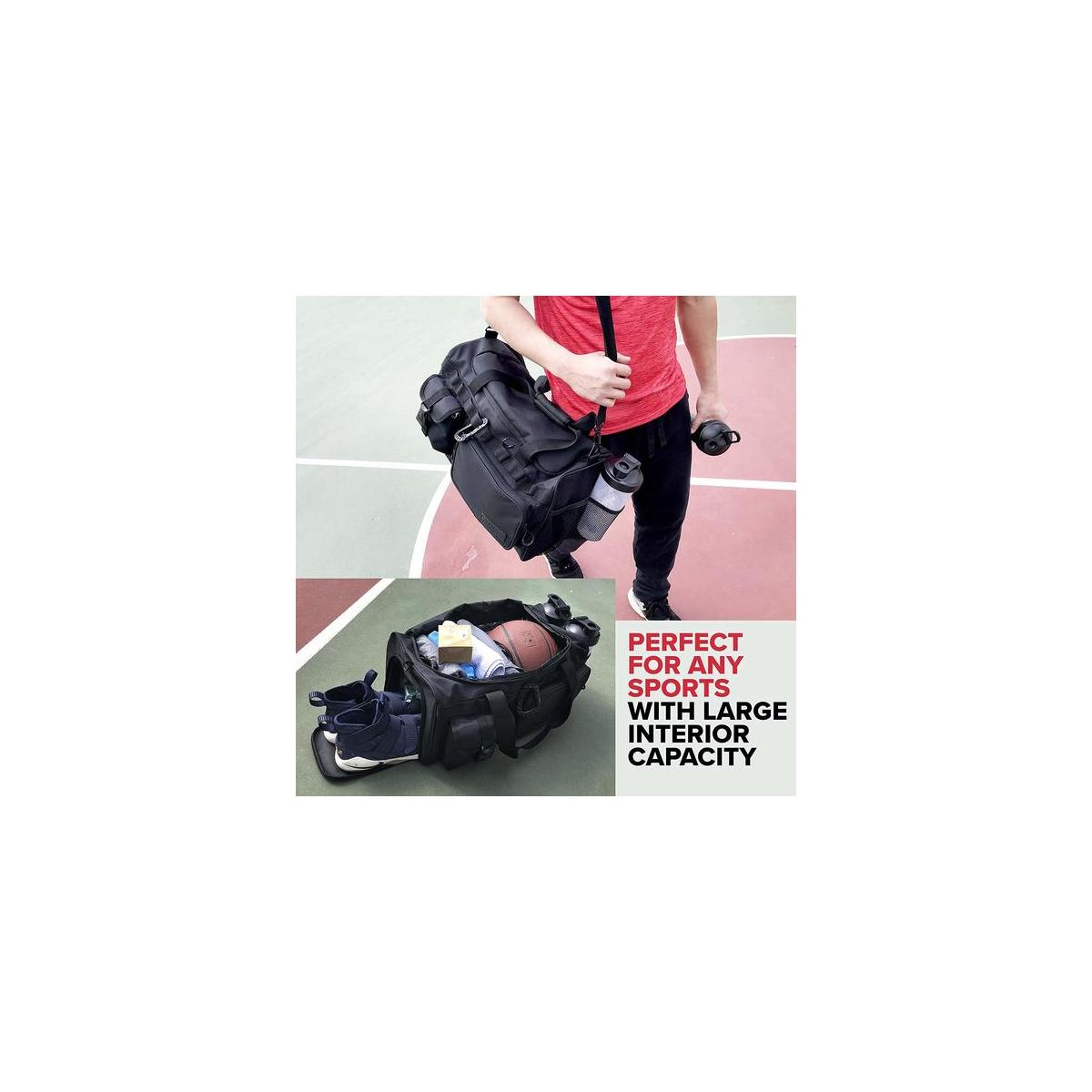 soccer duffle bag with shoe compartment