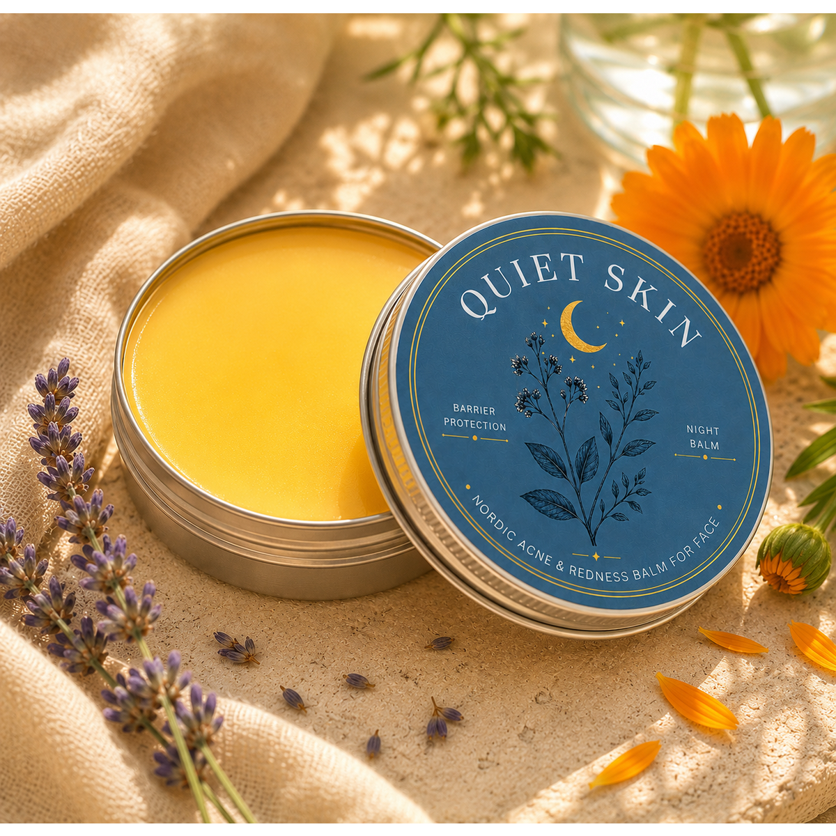Quiet Skin Barrier Balm | Norse Organics Alternative | Deep Moisture for Acne-Prone, Sensitive & Dry Skin | Calming Scandinavian-Inspired Face Balm for Redness & Skin Barrier Support
