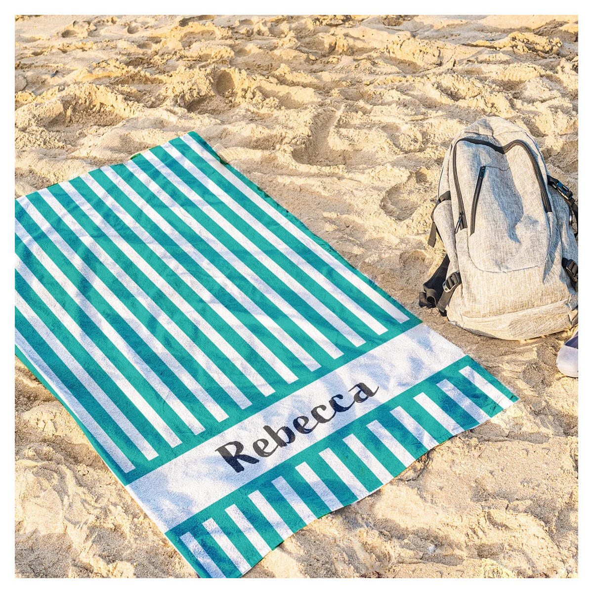 Striped Custom Beach Towel Cashback Rebates - RebateKey