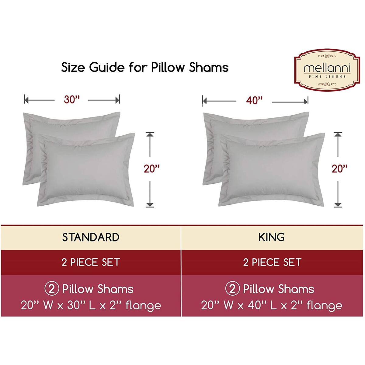 Pillow Shams Set Of 2 Standard Size Cashback Rebates RebateKey