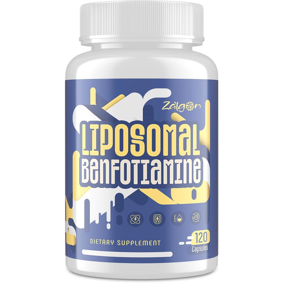 Liposomal Benfotiamine Vitamin B1 Thiamine Supplement 600mg - Glucose Metabolism & Nerve Support (120 Capsules)