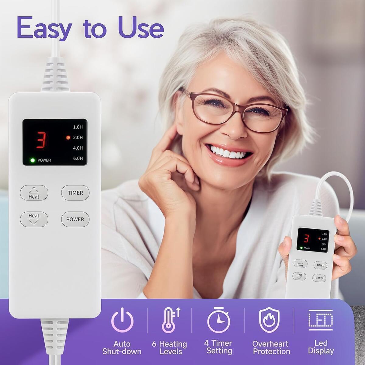 Heating Pad For Back Neck Shoulder Muscle Pain 5 Cashback - RebateKey