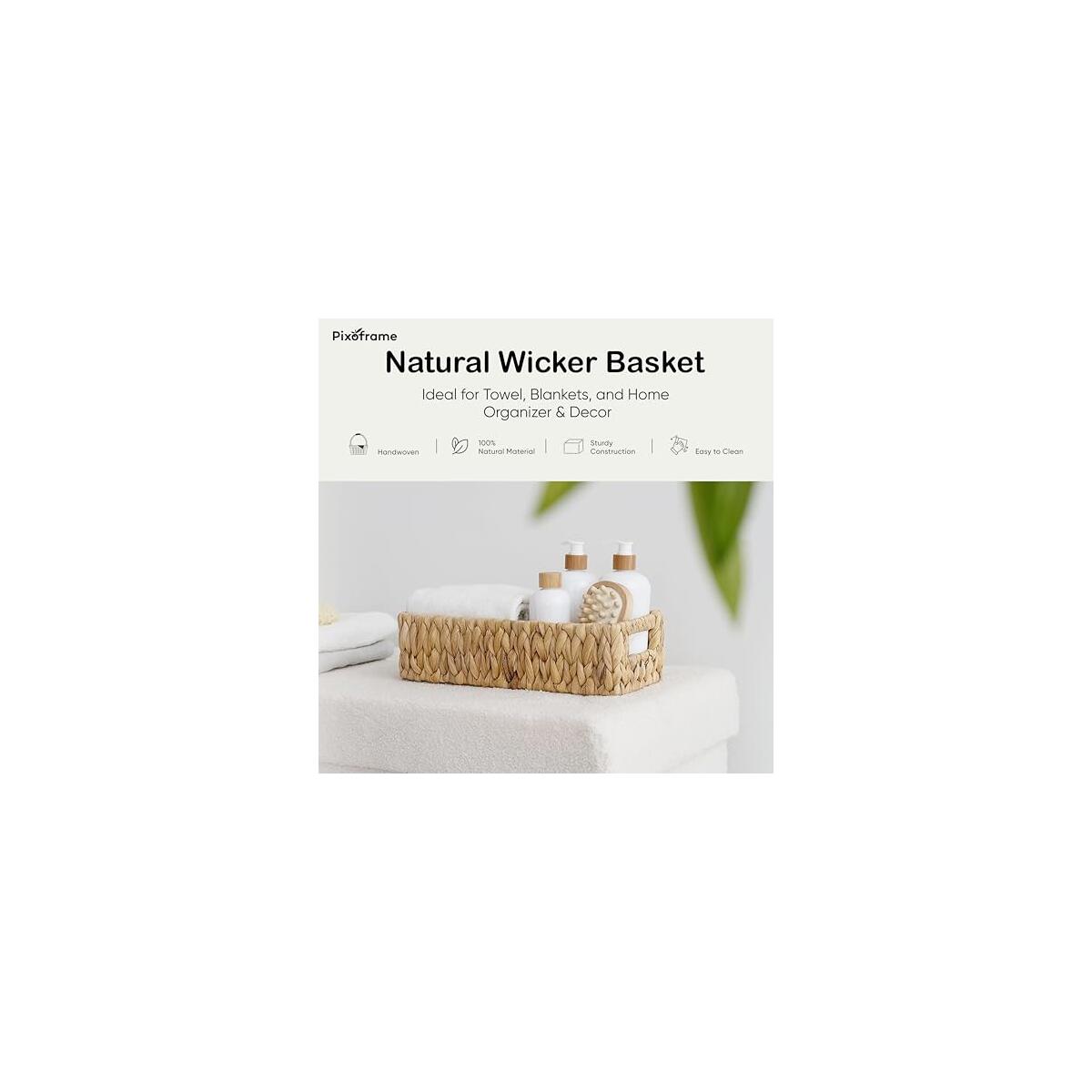 Rectangular Handwoven Wicker Basket Cashback - RebateKey