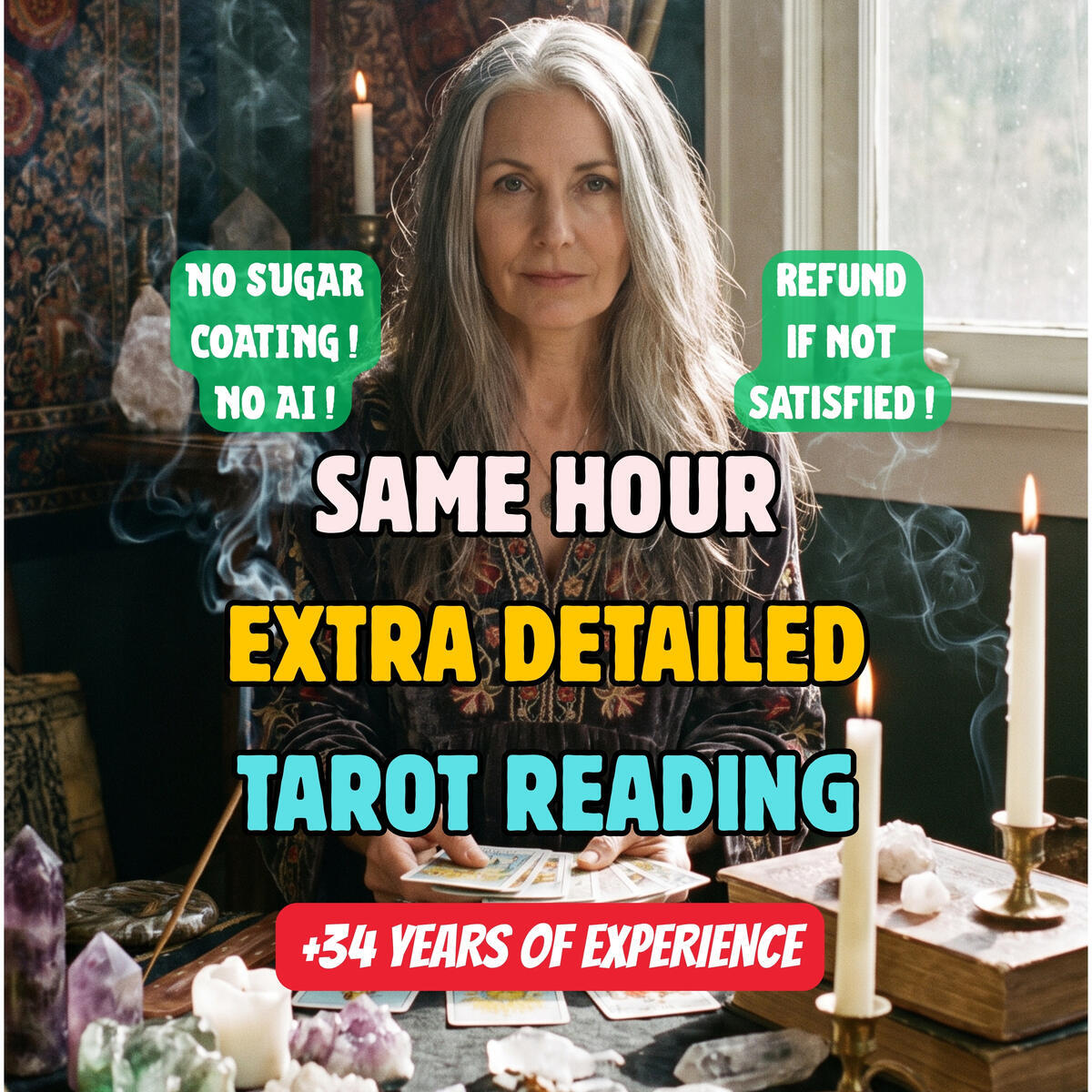 Same Hour Tarot Reading, Extra Detailed, Accurate In Depth Tarot, Psychic Love, Career Guidance
