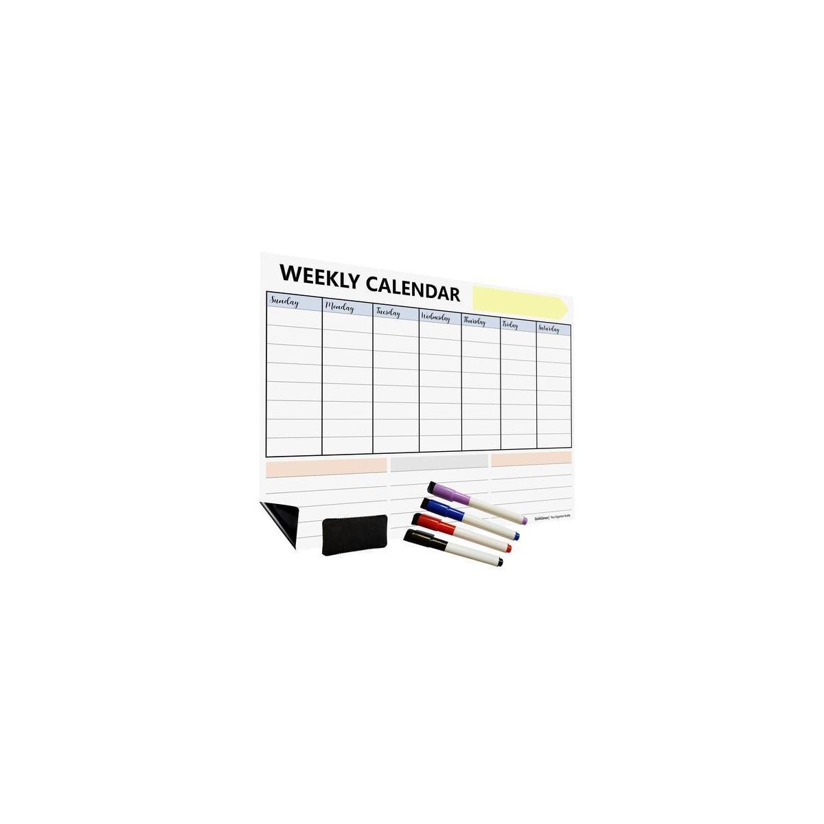 Weekly Planner Dry Erase Board With 4 Markers And Eraser