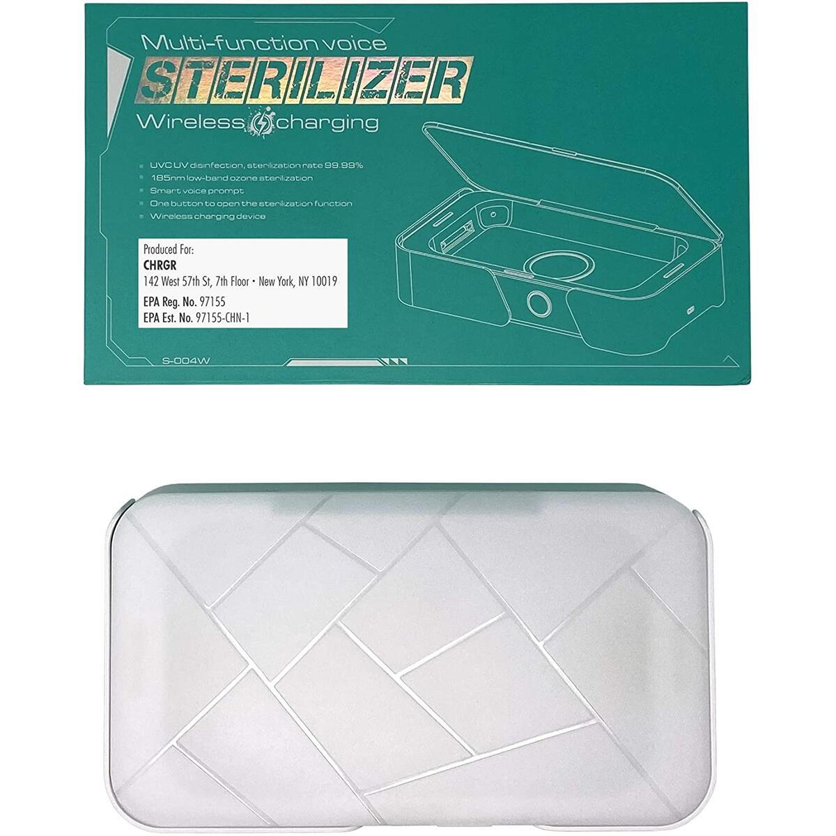 Powerful Phone Sanitizer UV Lights Destroy 99.9/% of Bacteria Quickly While Our Wireless Charging Station Keeps Your Phone Charged CHRGR UV Cell Phone Sanitizer Sterilizer and Wireless Charger
