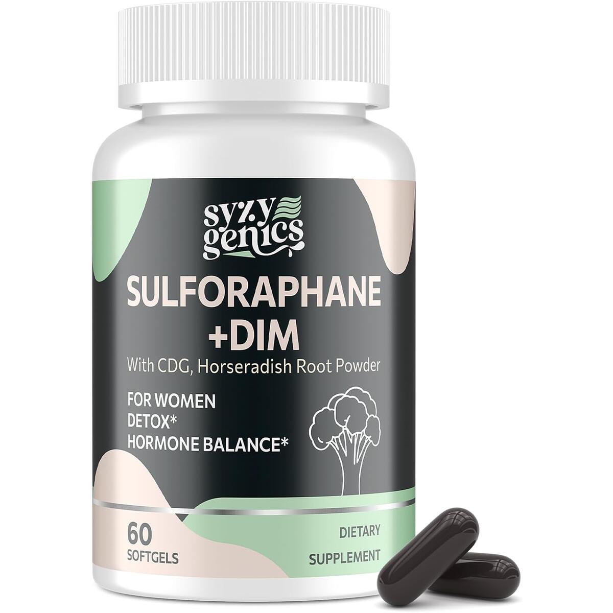 Sulforaphane Supplement with Myrosinase, 60 Vegan Softgels