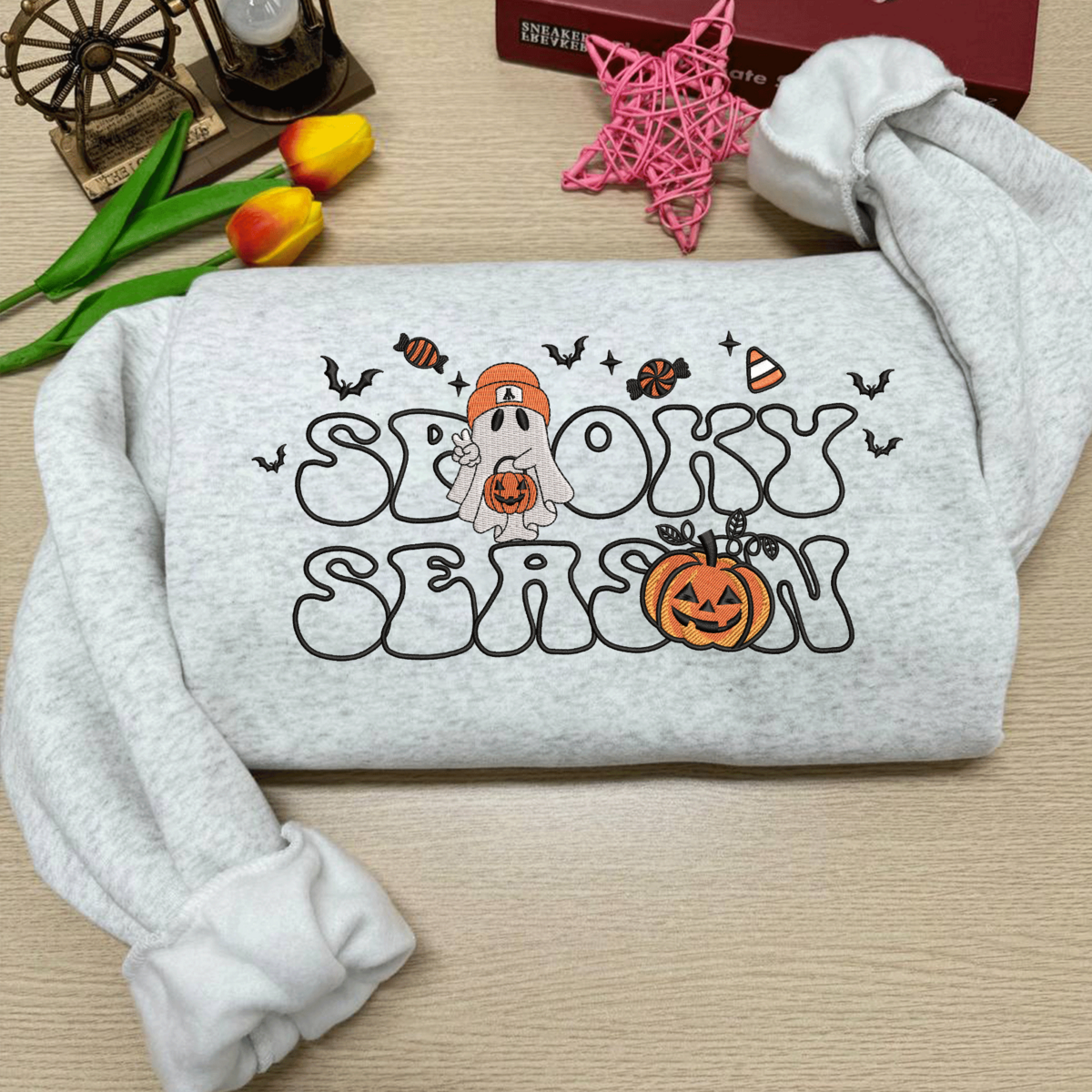 Embroidered Spooky Season Sweatshirt 1 Cashback - RebateKey