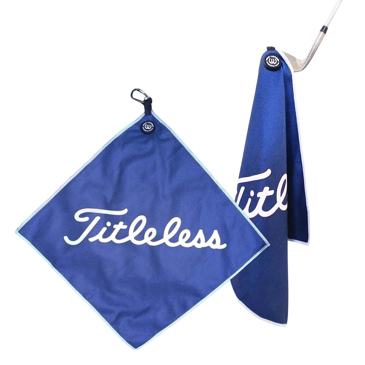 Wild Horses Magnetic Funny Golf Towel - "Titleless" Print - Waffle Weave with Magnet and Carabiner